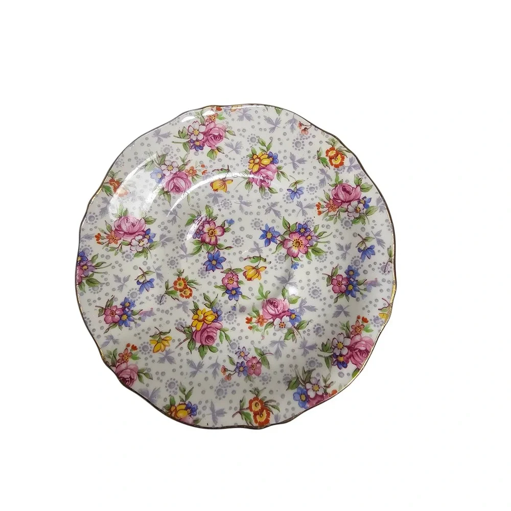 Royal Winton‎ Eleanor Chintz Tea Cup and Saucer Set Floral Gold Trim England